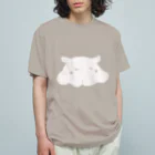 ざわざわするみつばの白色メンダコとけちゃった！ オーガニックコットンTシャツ