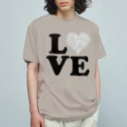 【volleyball online】の「ＩLOVE バレーボール」 オーガニックコットンTシャツ