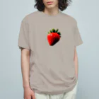 029to0831のレトロ調イチゴ Organic Cotton T-Shirt