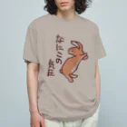 ミナミコアリクイ【のの】のなにこの気圧【うさぎ】 オーガニックコットンTシャツ