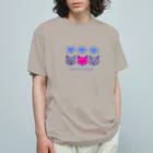 Metime Designs ☆ みぃたいむデザインのサイレントにゃー オーガニックコットンTシャツ