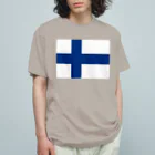 お絵かき屋さんのフィンランドの国旗 Organic Cotton T-Shirt