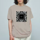 ROYAL PrincessのROYAL KINGダマスク柄BLACK オーガニックコットンTシャツ