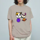 SpiraCosmoのドラ猫シリーズ（宇宙） オーガニックコットンTシャツ