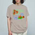 Lily bird（リリーバード）の枝つきホオズキ 水紋（和柄）その2 オーガニックコットンTシャツ