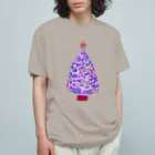 NIKORASU GOのクリスマスツリー オーガニックコットンTシャツ