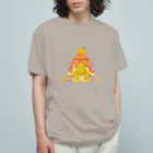 めろんぽっぷのお店だよのこたつカメのこたろー　赤 オーガニックコットンTシャツ