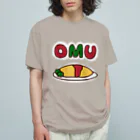 旻天堂(旧 ゆうれい星)のOMU OMU (余白有りVer.) オーガニックコットンTシャツ