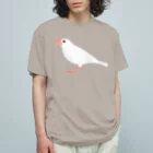 文鳥ちゅんねる【公式グッズストア】の白文鳥Ｔシャツ オーガニックコットンTシャツ