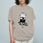 なまらやのきのこと笛猫 オーガニックコットンTシャツ