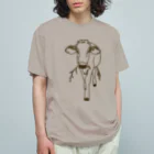 USHIDELEK(ウシデレ)の育成の牛 Organic Cotton T-Shirt