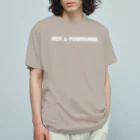 mincora.のNOT A FOREIGNER.(外人ではない) white ver. 01 オーガニックコットンTシャツ