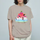 Lily bird（リリーバード）のかき氷とペンギンたち① オーガニックコットンTシャツ