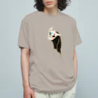 向日葵のクイナ｢ツノ｣ オーガニックコットンTシャツ