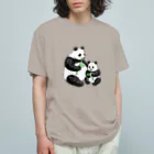 chippokeのパンダの親子 Organic Cotton T-Shirt