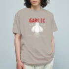 イラスト MONYAAT のにんにく　GARLIC*C オーガニックコットンTシャツ