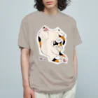 あふぐろ屋のねじれ猫 オーガニックコットンTシャツ