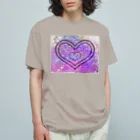 アート工房キュロのマーブルハート Organic Cotton T-Shirt