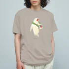 ふろしき文鳥のお店のぬいぐるみ抱っこ オーガニックコットンTシャツ