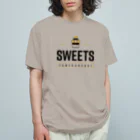 8anna storeのスイーツ（甘い物）やめられない！／ロゴ風デザイン オーガニックコットンTシャツ