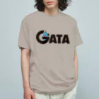有明ガタァ商会のGATAロゴ【黒】 オーガニックコットンTシャツ