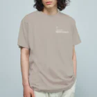 NEKO rtmentの白文字&ポケロゴ＋縦ロゴ オーガニックコットンTシャツ