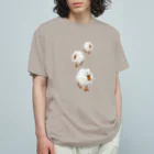 いきもの大好き！ほほえみフレンズのよちよち歩くアヒルだよ オーガニックコットンTシャツ