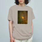 nemonetの街灯と三日月 Organic Cotton T-Shirt
