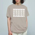 ガジュマルの箱の花ブロック•シークワーサー①｜Image of Block WALL at Okinawa Organic Cotton T-Shirt