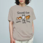 Lily bird（リリーバード）ののびをする猫ちゃんず カラー Organic Cotton T-Shirt