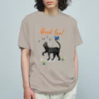 ペットショップボーイズのネコちゃん(黒猫) オーガニックコットンTシャツ