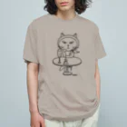 mkumakumaのおひとりにゃま オーガニックコットンTシャツ