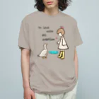 サムシングbirthの女の子とガチョウちゃん オーガニックコットンTシャツ