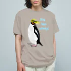 LalaHangeulのRockhopper penguin　(イワトビペンギン) オーガニックコットンTシャツ