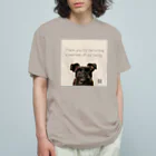 KURO のドアップKURO シュナウザー 黒シュナ 黒い犬 Organic Cotton T-Shirt