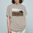 paweyetailの大草原の大きなゾウ オーガニックコットンTシャツ