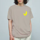 83-はちみつ-のレオパ83 イエロー オーガニックコットンTシャツ