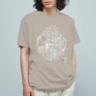 ルームシーワークスの人のザ・ソール カラー(Color) モノクロタイプ Outline theSOLE Color オーガニックコットンTシャツ