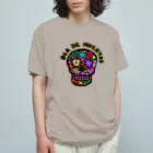 sandy-mのメキシコ風ドクロ Dia de muertos オーガニックコットンTシャツ