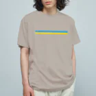 サトオのブルー・イエロー　オーバルライン　ウクライナイメージ Organic Cotton T-Shirt