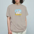 Beautiful Earthの海ゴミに悩むアザラシ3兄弟 オーガニックコットンTシャツ