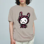 ☆pumpking cat☆のドットほっかむり_usugi オーガニックコットンTシャツ