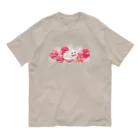 Ａｔｅｌｉｅｒ　Ｈｅｕｒｅｕｘの薔薇とチンチラシルバー Organic Cotton T-Shirt