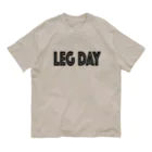 Amin-sanのLeg day training オーガニックコットンTシャツ