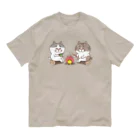 目つきの悪い猫＠いけやけいのキャンプにゃんこ Organic Cotton T-Shirt