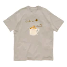 kiki25のcoffee time(コーヒー白字) Organic Cotton T-Shirt