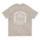 中華呪術堂（チャイナマジックホール）の【前プリント・改WHITE】ハンドパワー  オーガニックコットンTシャツ