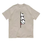 COULEUR PECOE（クルールペコ）のめんこいこけし（チラリ×３ オーガニックコットンTシャツ