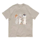 トコロコムギのねこがぶりにゃんこ Organic Cotton T-Shirt