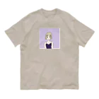 Hinanochin.shopのMs. Blonde Short Hair Organic Cotton T-Shirt